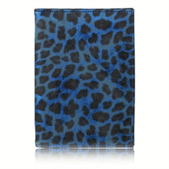 Leopard Print Men's Card Case with 3 Card Positions