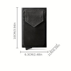 RFID Blocking Card Holder Metal Automatic Pop up Credit Card Holder Money Clip