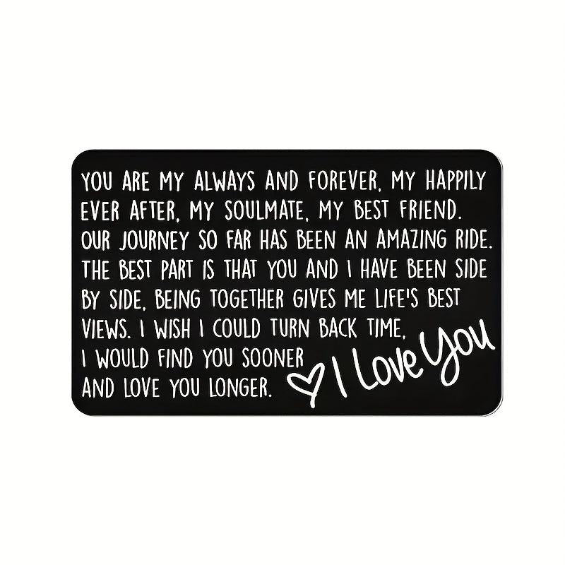 Always & Forever Engraved Wallet Insert Card