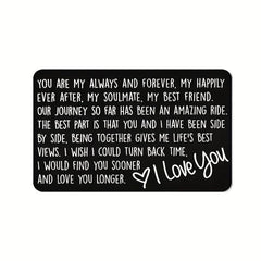 Always & Forever Engraved Wallet Insert Card