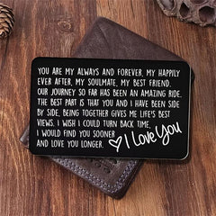 Always & Forever Engraved Wallet Insert Card