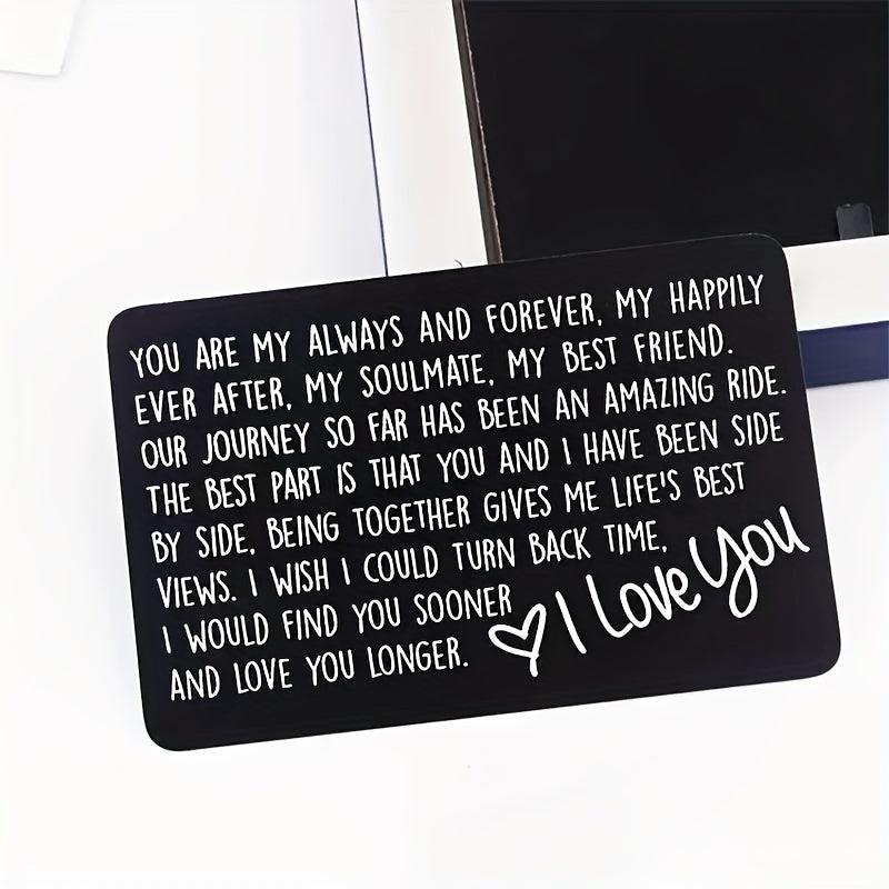 Always & Forever Engraved Wallet Insert Card