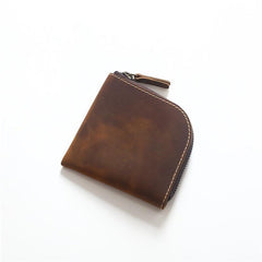 Crazy Horse Leather Wallet Men's Coin Purse Money Clip