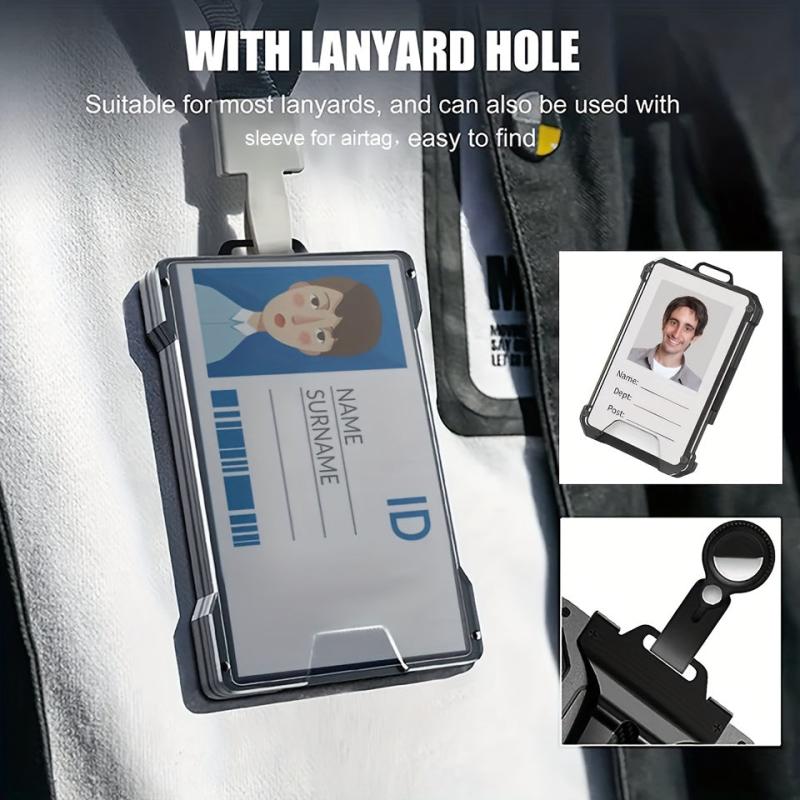 Men's Carbon Fiber Aluminum Wallet RFID Blocking Money Clip