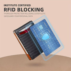 Carbon Fiber American Money Clip Double Fold Edge Wallet