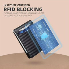 Carbon Fiber American Money Clip Double Fold Edge Wallet