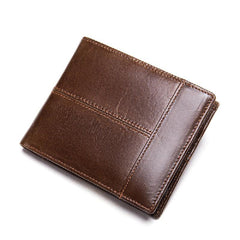 Retro Card Package Thin Cowhide Men's Wallet
