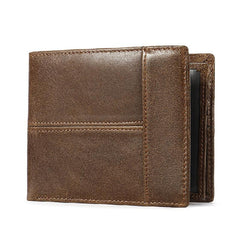 Retro Card Package Thin Cowhide Men's Wallet