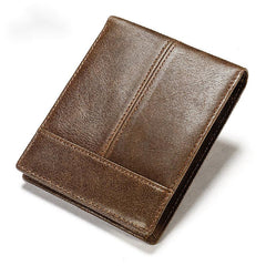Retro Card Package Thin Cowhide Men's Wallet