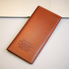 Men's Business Long Wallet Soft Leather Money Clip
