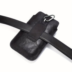 Leather Phone Bag Double Pouch Holders For 15 49 17 53 Cm Phones