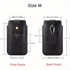 Leather Phone Bag Double Pouch Holders For 15 49 17 53 Cm Phones