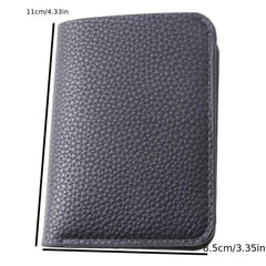 Men's Ultra Thin Leather Money Clip Wallet