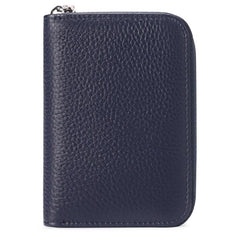 Men's Zipper Card Holder Short Wallet Leather Vintage Coin Purse