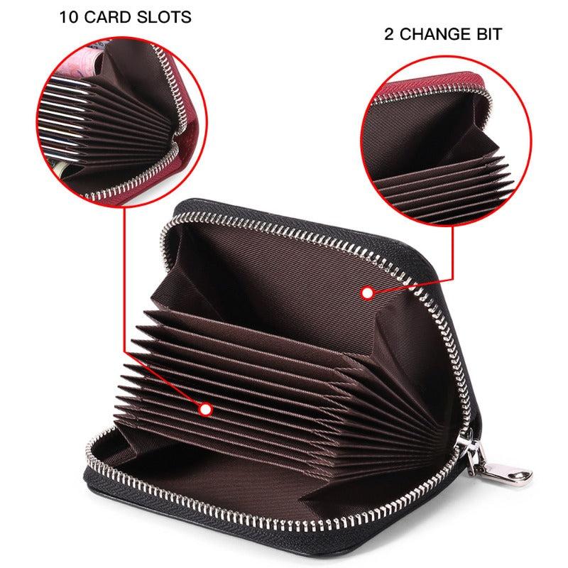 Men's Zipper Card Holder Short Wallet Leather Vintage Coin Purse