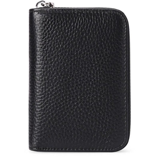 Men's Zipper Card Holder Short Wallet Leather Vintage Coin Purse
