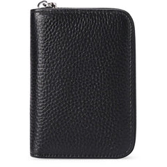 Men's Zipper Card Holder Short Wallet Leather Vintage Coin Purse