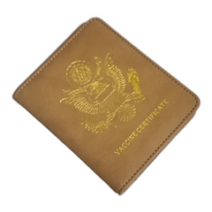 Men's PU Leather 2-in-1 Card Holder & Vaccine Card Holder