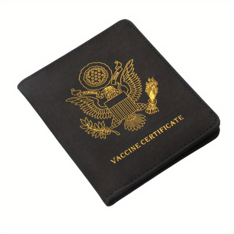 Men's PU Leather 2-in-1 Card Holder & Vaccine Card Holder