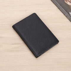 Men's Ultra thin Leather ID Card Holder Minimalist Bifold Wallet