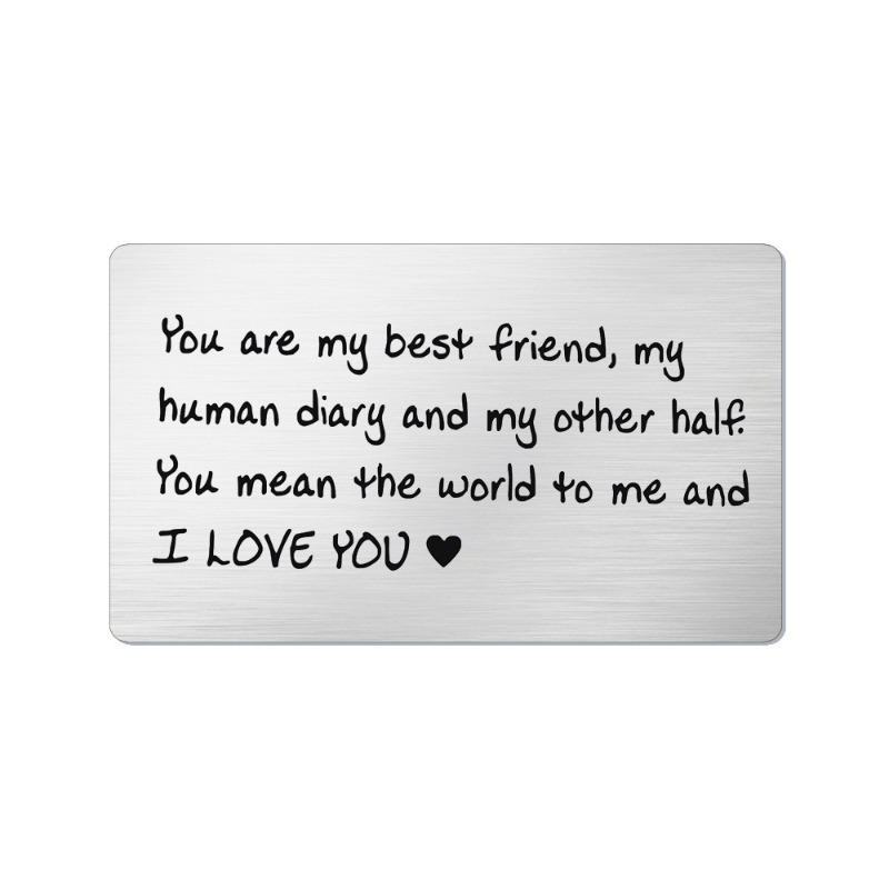 Stainless Steel Wallet Insert You Are My A Gift Of Friendship