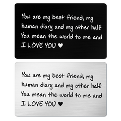 Stainless Steel Wallet Insert You Are My A Gift Of Friendship