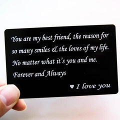 Stainless Steel Wallet Insert You Are My A Gift Of Friendship