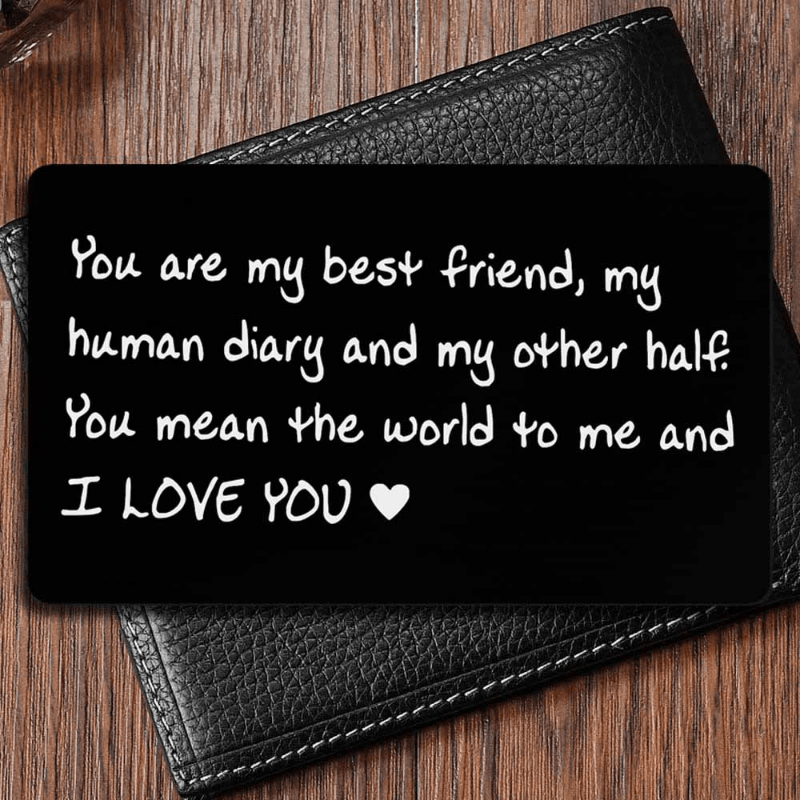Stainless Steel Wallet Insert You Are My A Gift Of Friendship