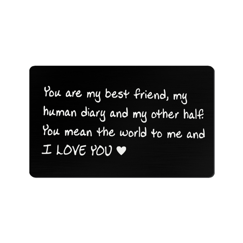 Stainless Steel Wallet Insert You Are My A Gift Of Friendship
