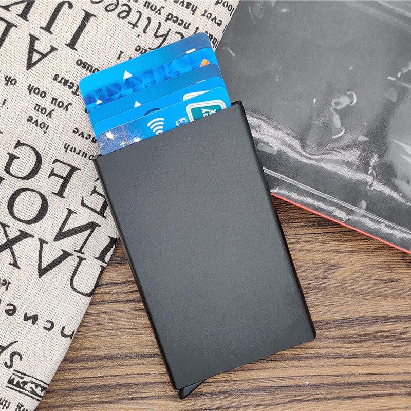 Aluminum RFID Card Box Automatic Push Bullet Triangle Cover Anti Theft