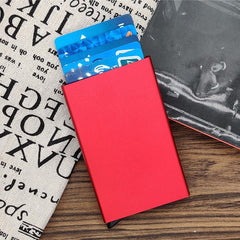 Aluminum RFID Card Box Automatic Push Bullet Triangle Cover Anti Theft