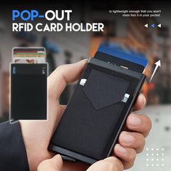 Aluminum RFID Card Box Automatic Push Bullet Triangle Cover Anti Theft
