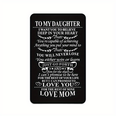 Engraved Metal Wallet Insert For Son From Mom & Dad - Coming Of Age Gift