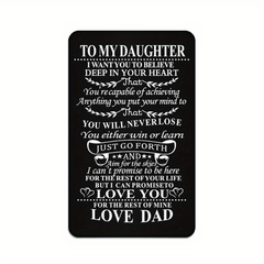 Engraved Metal Wallet Insert For Son From Mom & Dad - Coming Of Age Gift