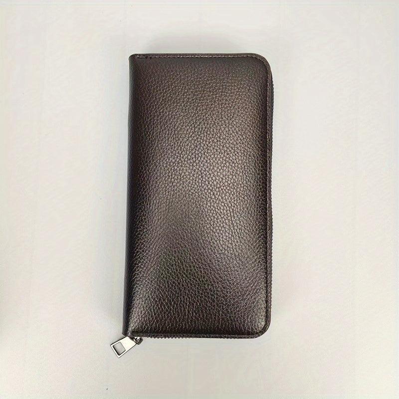 Men's Zipper Wallet Business Card Holder