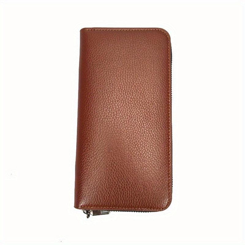 Men's Zipper Wallet Business Card Holder