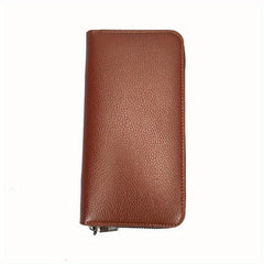 Men's Zipper Wallet Business Card Holder