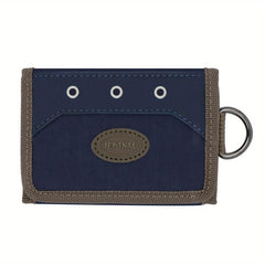 Trifold Wallet With Metal Ring Nylon Keychain Wallet For Men Teen Boys