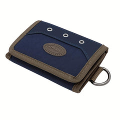 Trifold Wallet With Metal Ring Nylon Keychain Wallet For Men Teen Boys