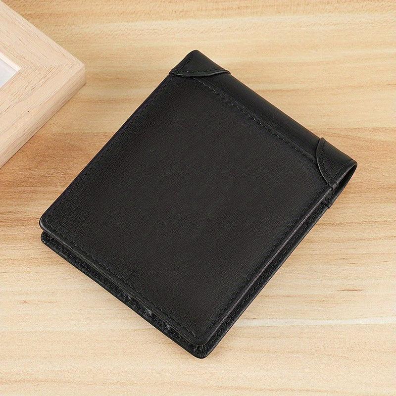 Men's Retro Leather Short Wallet Vintage Top Layer Cowhide Wallet