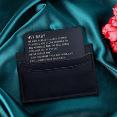 Engraved Metal Wallet Insert Card Anniversary Card For Boyfriend Husband