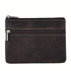 Leather Coin Purse Crazy Horse Leather Short Wallet