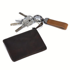 Leather Coin Purse Crazy Horse Leather Short Wallet