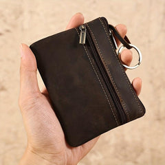 Leather Coin Purse Crazy Horse Leather Short Wallet