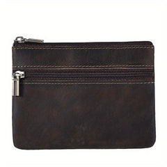 Leather Coin Purse Crazy Horse Leather Short Wallet
