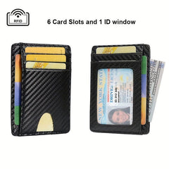 Men's RFID Blocking Wallet Slim ID Credit Card Holder Front Pocket Wallet