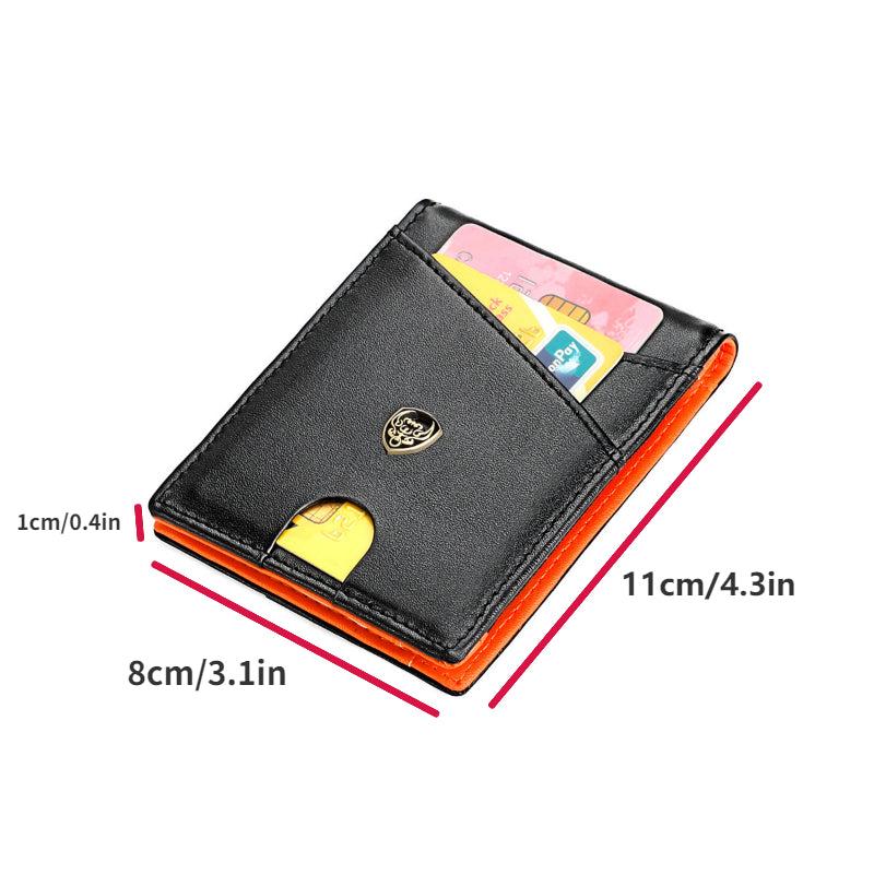 Men's RFID Blocking Slim Wallet with Money Clip