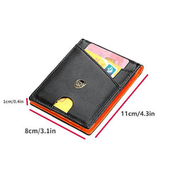 Men's RFID Blocking Slim Wallet with Money Clip