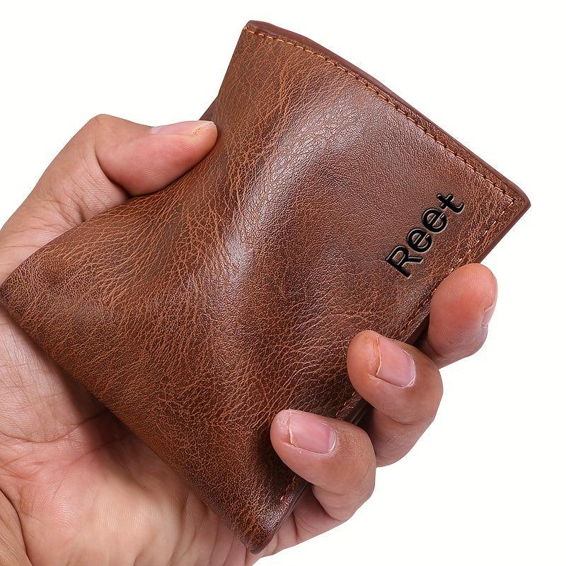 Retro Texture Men's Wallet Short Wallet Soft Leather Small Wallet
