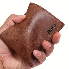 Retro Texture Men's Wallet Short Wallet Soft Leather Small Wallet